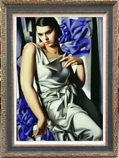 Hand Painted Oil Painting art Tamara de Lempicka Reproduction woman On Canvas picture