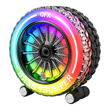 QFX BT-230 Big Tire-Inspired Bass Thumper Bluetooth Speaker +USB/TF Port/FM picture