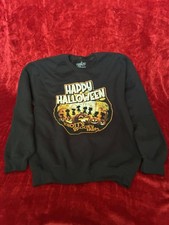 PEANUTS KNOTT'S BERRY SPOOKY FARMS Happy Halloween Black Sweatshirt Adult Medium picture