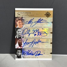 2010 ULTIMATE QUAD AUTO 9192:LAETTNER/MOURNING/JOHNSON/ DAVIS /15 Autographs  picture