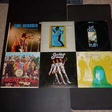 ROCK vinyl LOT x6 THE BEATLES Steely Dan CREAM Jeff Beck JIMI HENDRIX Janis Jopl picture