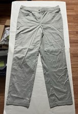 Weekends by Chico's Pants Womens Regular 2 Sage Gray Satin Straight Leg Stretch picture