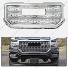 Chromed Upper Grille For 2016-2018 GMC Sierra 1500 Base SLE Front Bumper Grill picture