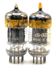 Matched Pair JG-6072 GE/LEAR Vacuum Tube 12AY7 Military Grade Amplitrex TESTED picture