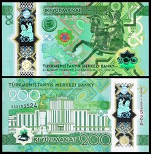 Turkmenistan 200 Manat 2025 2026, UNC, Polymer Commemorative, P-54 Year Of Peace picture