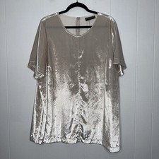 Lane Bryant Women’s Lurex Boatneck Swing Top Shimmer Size 24 NWT picture