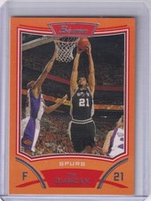 2008-09 Bowman #21 Tim Duncan Orange #/299 picture