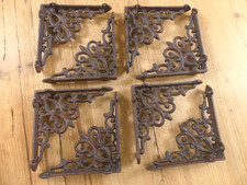 8 Antique Style Shelf Brace Wall Bracket Cast Iron Brackets Corbels Victorian  picture