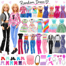36 PCS Barbie Clothes Doll Fashion Wear Clothing Outfits Dress up Gown Shoes Lot picture