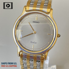 SEIKO DOLCE 9530-6000 Vintage 1987 【US Stock】 Quartz Gray Men's Watch *N.MINT picture