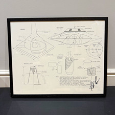 Bob Lazar Signed Autograph Area 51 Sport Model Sketch UFO Print Sold Out picture