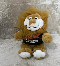 DARE Lion vintage Plush Stuffed Animal 6-14 in, Washable, Black Shirt Text picture