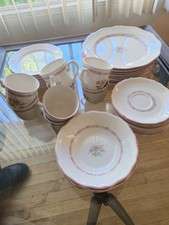40-Pc Vintage Sango Chateau 3920 Country French Dinnerware Set - Service for 8 picture