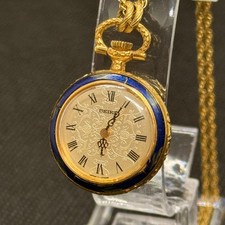 Vintage SEIKO Pendant Watch 11-4740R Gold Tone Necklace Watch Working Condition picture