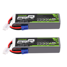 2x Ovonic 14.8V 4S 9000mAh 130C Lipo Battery EC5 for RC Car Airplane Jet Heli picture