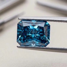 2.40 Ct Fancy BLUE Radiant Cut 7x9 MM VVS1 Premium Quality Loose Gemstone picture