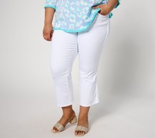 Splendid Women's Pants Sz 14 Tall TripleLuxe Twill Micro Flare Crop White picture