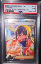 Pokemon PSA 9 Carmine 217/167 Special Illustration Rare Holo EN TWM 2024 picture