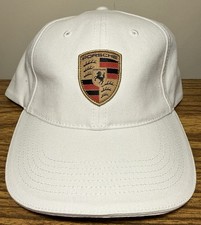 Porsche Lifestyle Crest Baseball Cap White NWT Adjustable WAP6100020TWCE JDB picture