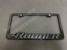 1x Black4Runner 3D Emblem BLACK Stainless License Plate Frame RUST FREE picture