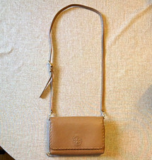 Tory Burch Brown Women’s Crossbody Wallet, Logo Stitched, Credit Card picture