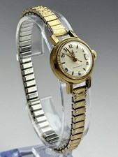 Vintage Bulova M7 .0015 Gold Electroplate Waterproof LadieS Self Winding Watch picture