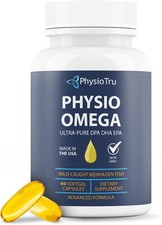 PhysioTru Physio Omega 2400mg Fish Oil with Omega 3 Fatty Acid Supplement 60sgel picture