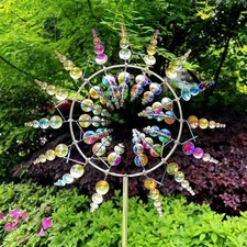 3D Windmill Kinetic Metal Sculpture Wind Spinner Yard Garden Outdoor Decoration picture