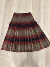 VTG 50s 60s Pendleton Turnabout Wool Red Plaid Reversible Tartan Skirt 25” Waist picture