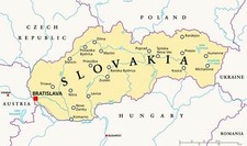 Map of Slovakia and Countries Around it- Wall Art Poster Print Decor Home School picture