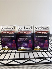 Lot of 3~ Sambucol Black Elderberry Cold & Flu Relief ~ 90 Tablets Exp 11/2027 picture