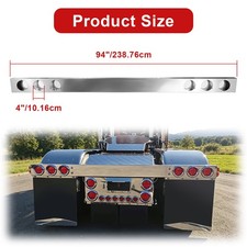 Cabtherlyn Chrome Plated Rear Light Bar with 4'' inches Holes 94'' picture
