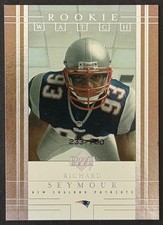 RICHARD SEYMOUR 2001 Upper Deck Rookie F/X Rookie Watch RC #246 SN 233/750 picture