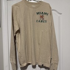 Miami Hurricanes Medium Vintage Egremont Well Worn 47 Heavy Slub Long Sleeve TEE picture