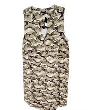 Torrid Womens Camouflage Mini Challis Zip Front Shirt Dress Sleeveless 1X NWT picture