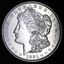 ONLY DENVER MINTED MORGAN  1921-D Morgan Silver Dollar XF / AU 90% SILVER d picture