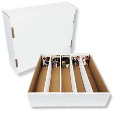 Bundle of 25 - 5000ct 5-Row Cardboard Trading Baseball Gaming Card Storage Boxes picture