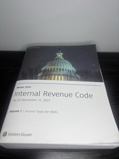 Internal Revenue Code (Winter 2024) Volume 1, Wolters Kluwer picture