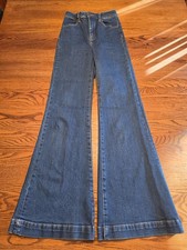 Rollas Eastcoast Flare Jeans Womens Size 28 Dream Blue Wash High Rise 32
