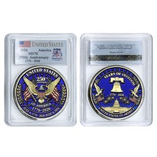 2026 America 250th Anniversary Commemorative Coin MS70 Display Holder Medal picture