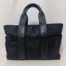 HERMES Acapulco PM Tote Bag Nylon Leather Black picture