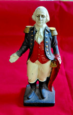 Vintage/Antique George Washington Cast Iron Still Bank - S E Bushong picture