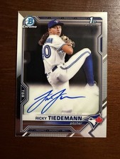 RICKY TIEDEMANN 2021 Bowman Draft Chrome Draft Pick Auto QTY picture