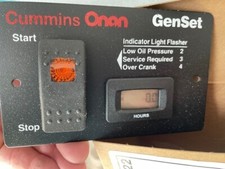 NEW ONAN SILENT REMOTE START SWITCH & DIGITAL HOUR METER 12V GAS LP PROPANE picture