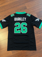 Saquon Barkley Philadelphia Eagles #26 Black Kelly Green Stitched Jersey - NWT picture