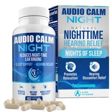 Audio Calm Night (60 Caps) | Natural Tinnitus Relief Supplement for Sleep | Ease picture