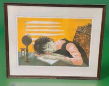 Vtg Jean-Pierre Alaux Limted Edition Signed Print Lecture II 5/275 29