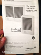Cadet CSC151TW Wall Fan-Forced Heater 1500W 120V White w/ Thermostat picture