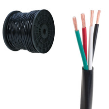 16/4 In-Wall Outdoor Burial UV CL2 Speaker Wire 16 AWG Cable Black 250ft 500ft picture