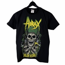 Vintage 2010s Hirax Violent Assault Rock Metal Band Death Graphic Shirt Size S picture